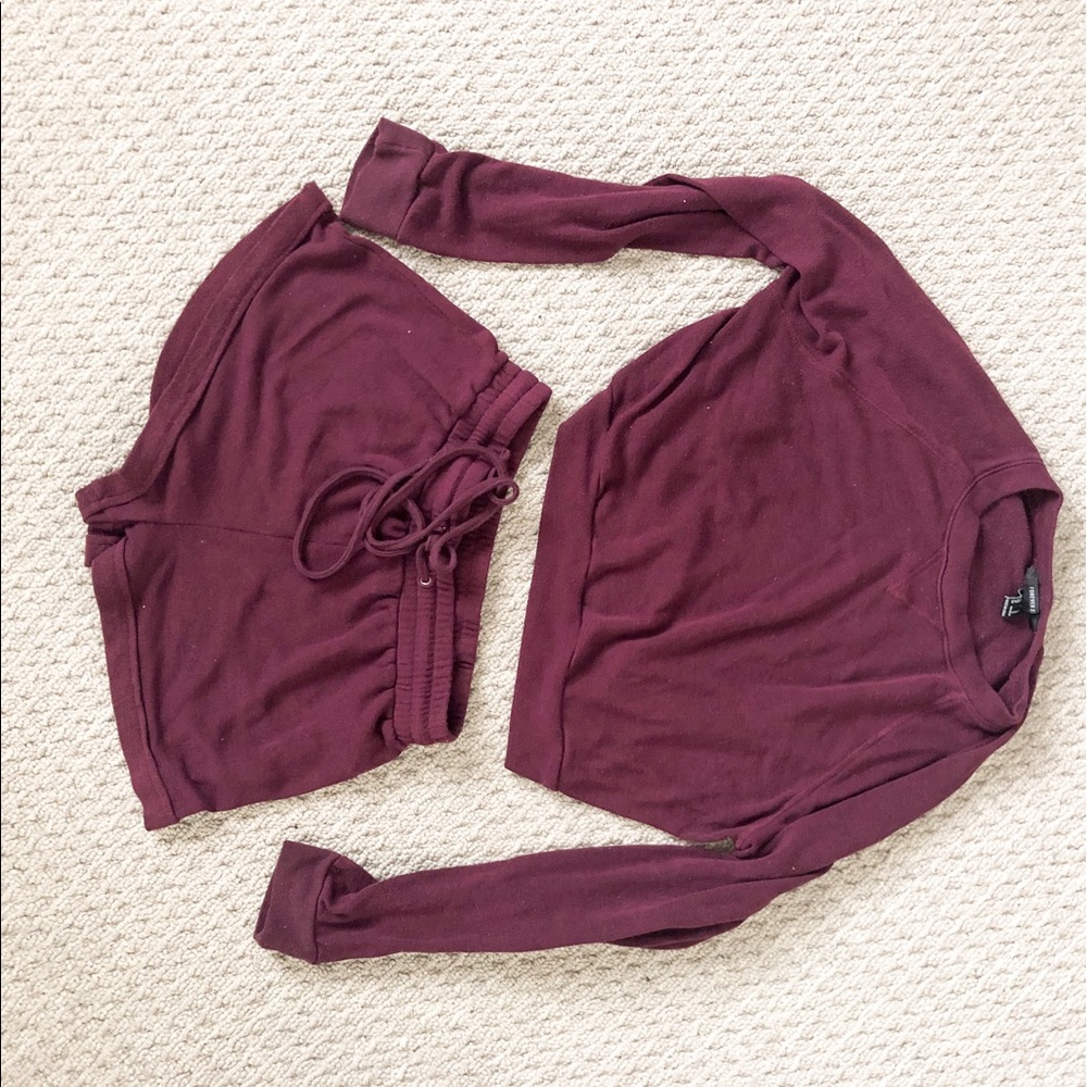 Forever 21 Burgundy Lounge Set